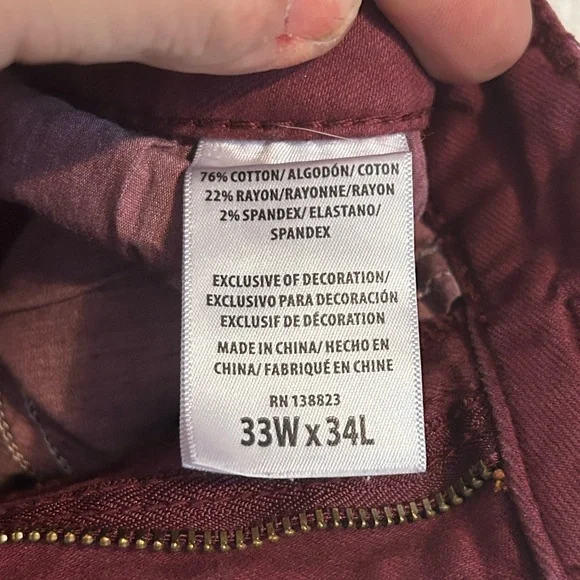 Shyanne | Deep Red Bell Bottom Pants
| Size 34 x 34 - Picture 7 of 7